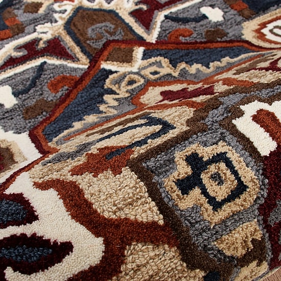 Shena Iris Geometric Hand Tufted Indoor Star Area Rug