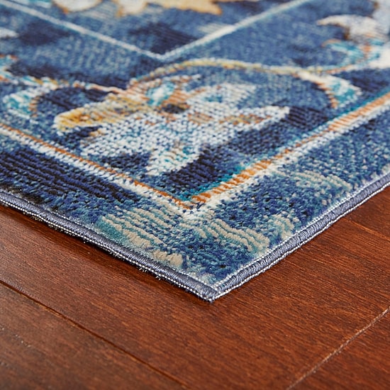 Glossy Ely Floral Stain Resistant Indoor Rectangular Runner