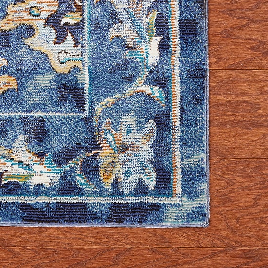 Glossy Ely Floral Stain Resistant Indoor Rectangular Runner