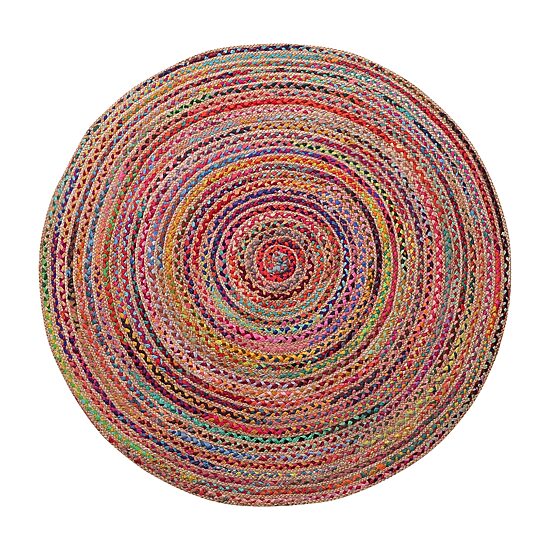 Halen Dia Geometric Braided Stain Resistant Indoor Rectangular Accent Rug
