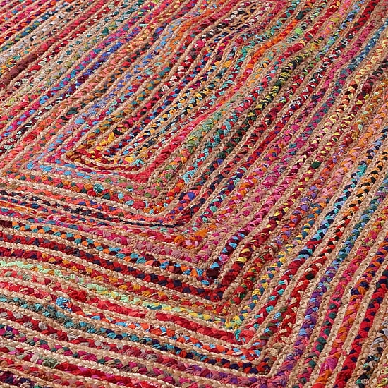 Halen Dia Geometric Braided Stain Resistant Indoor Rectangular Area Rug
