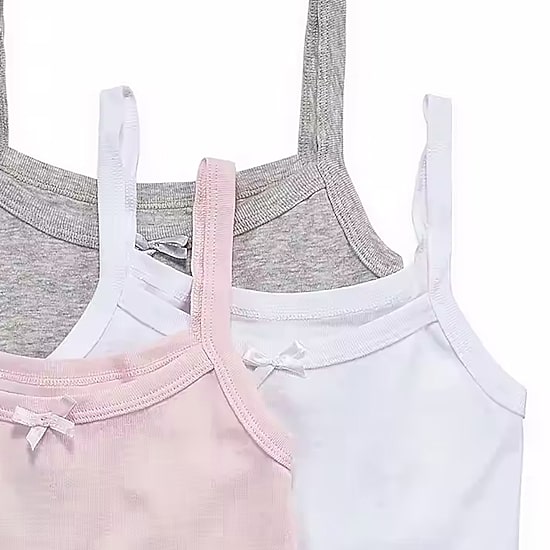 Maidenform Girls Round Neck Sleeveless 3 Pack Camisole