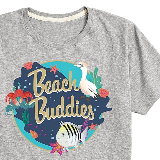 Disney Collection Little & Big Kid Girls Crew Neck Short Sleeve Regular Fit Ariel Princess The Little Mermaid Graphic T-Shirt