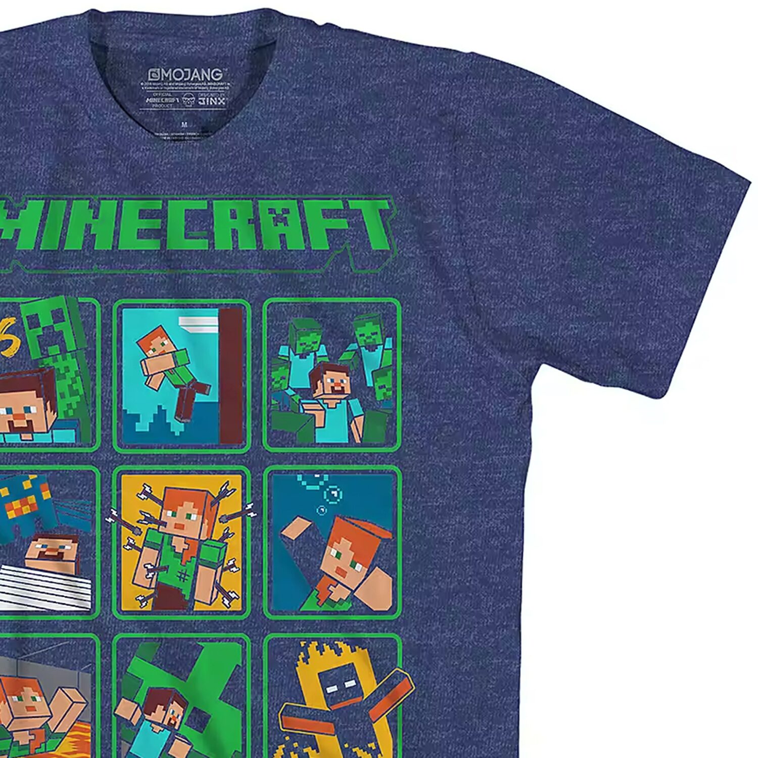 Little & Big Kid Boys Crew Neck Short Sleeve Regular Fit Minecraft Graphic T-Shirt