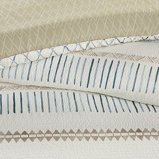Madison Park Joshua Seersucker 5-pc. Midweight Comforter Set