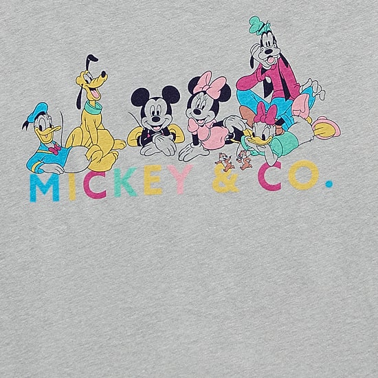 Little & Big Kid Girls Crew Neck Short Sleeve Regular Fit Mickey Mouse Graphic T-Shirt