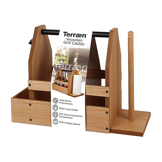 Terraen Wooden Grill Caddy