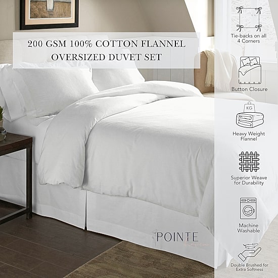 Pointehaven Heavy Weight Cotton Duvet Cover Set