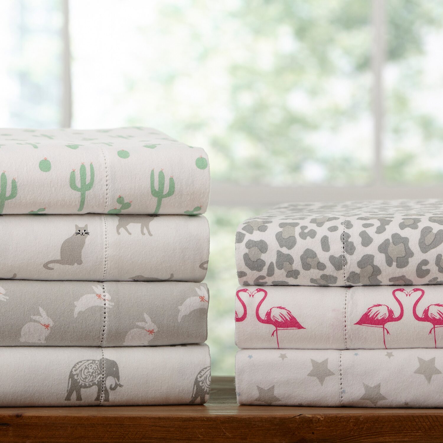 Pointehaven Velvet Feel Printed Cotton Duvet Cover Set
