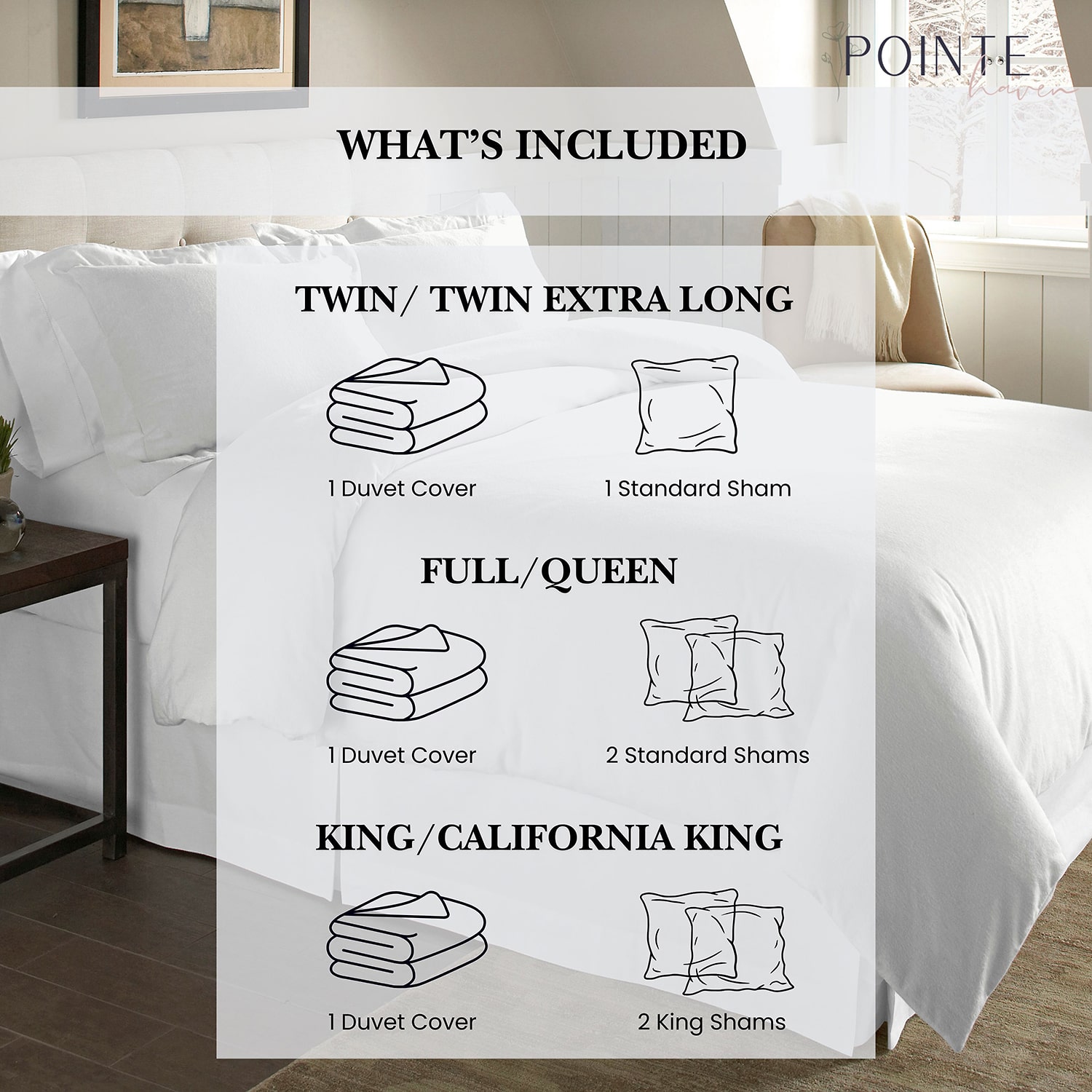 Pointehaven Velvet Feel Printed Cotton Duvet Cover Set