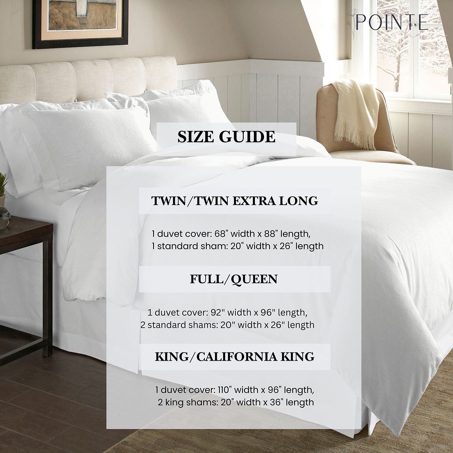 Pointehaven Soft Cotton Duvet Cover Set