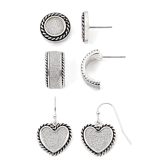 Mixit Womens Hypoallergenic 3 Pair Earring Set