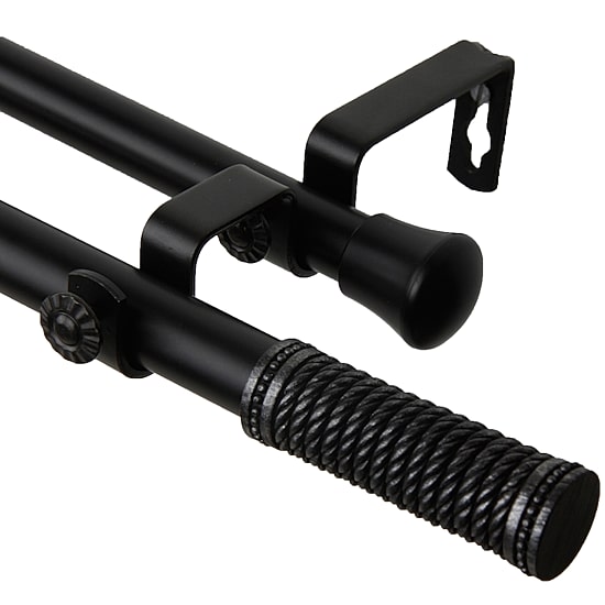 Rod Desyne Threaded 13/16" Adjustable Double Curtain Rod