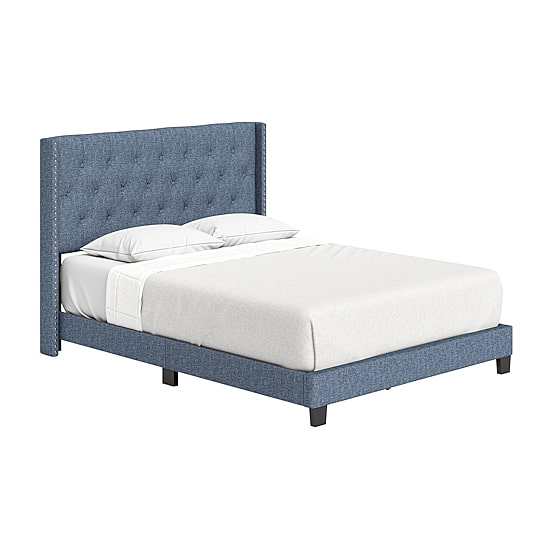 Mila Upholstered Wooden Bed