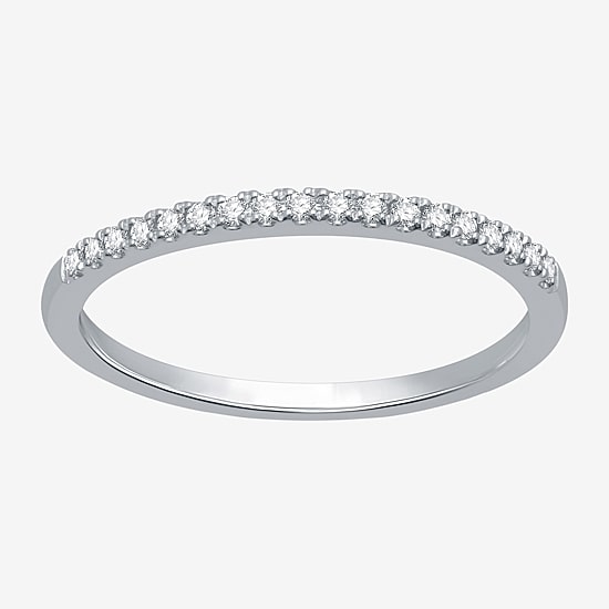 (H-I / I1) Womens 1/10 CT. T.W. Lab Grown White Diamond 10K Gold Wedding Band