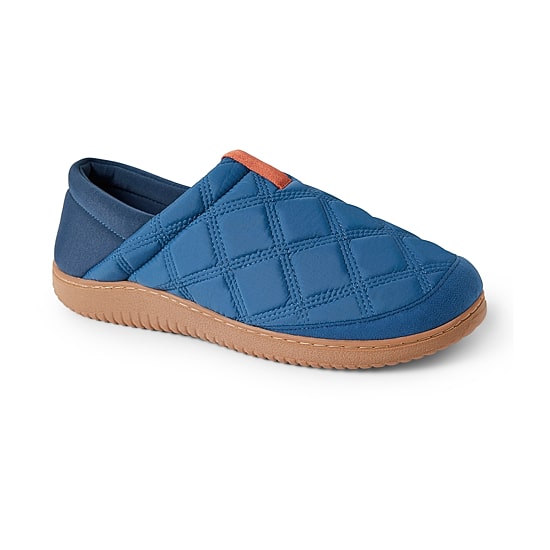 Dearfoams Mens Memory Foam Slip-On Slippers