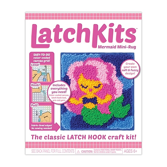 Latchkits Mermaid Mini-Rug Craft Kit