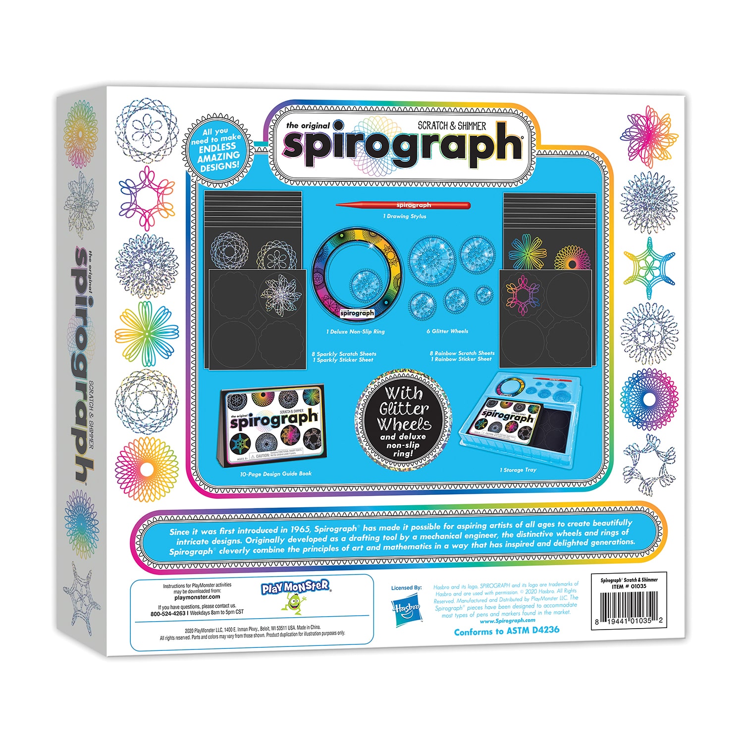 Spirograph Scratch & Shimmer Art Set