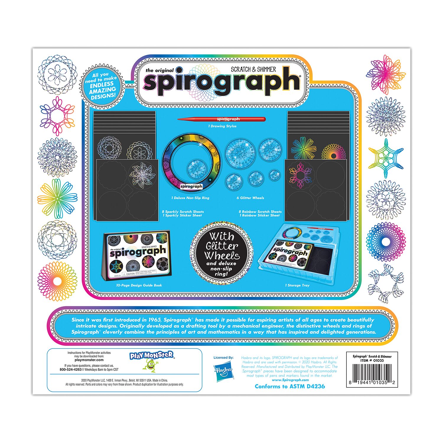 Spirograph Scratch & Shimmer Art Set