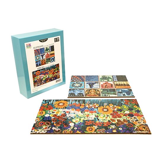 Areyougame.Com Wooden Set Elephant & Sprung 406 Pcs Puzzle
