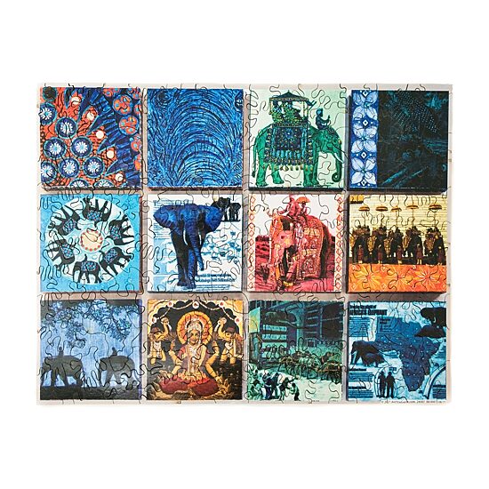 Areyougame.Com Wooden Set Elephant & Sprung 406 Pcs Puzzle