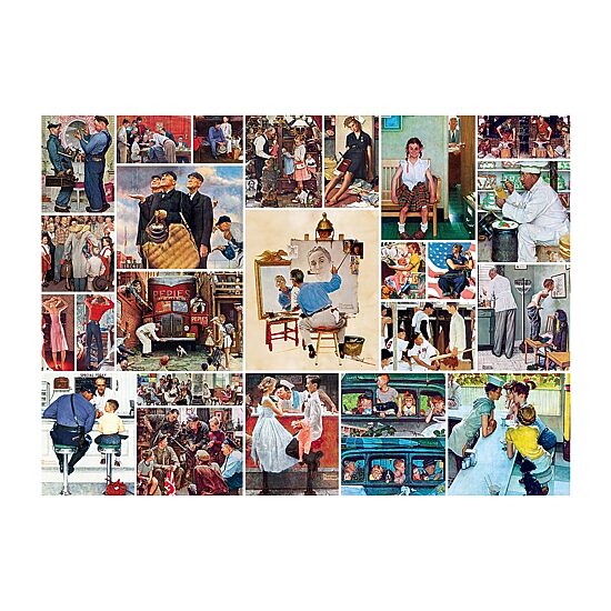 Masterpieces Puzzles The Saturday Evening Post - Norman Rockwell Collage: 1000 Pcs 1000-pc. Puzzle