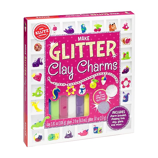 Klutz Make Glitter Clay Charms Jewelry Kit
