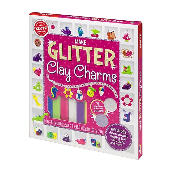 Klutz Make Glitter Clay Charms Jewelry Kit