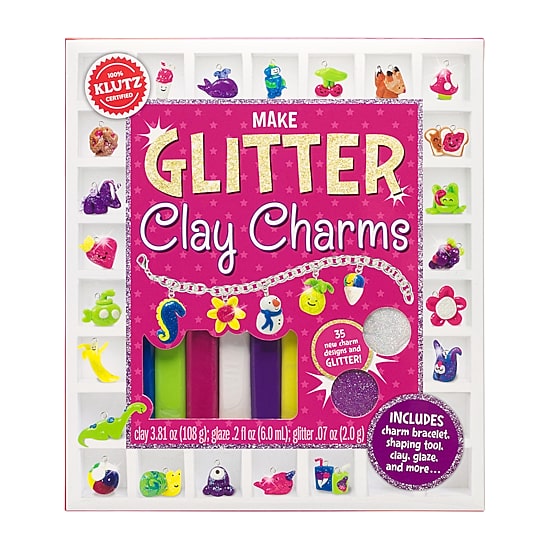 Klutz Make Glitter Clay Charms Jewelry Kit