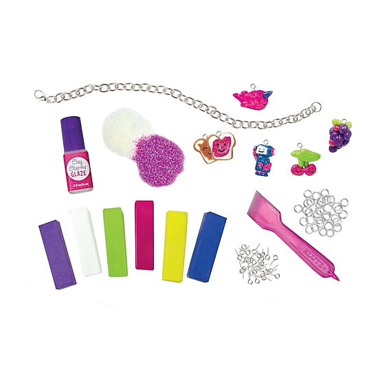 Klutz Make Glitter Clay Charms Jewelry Kit