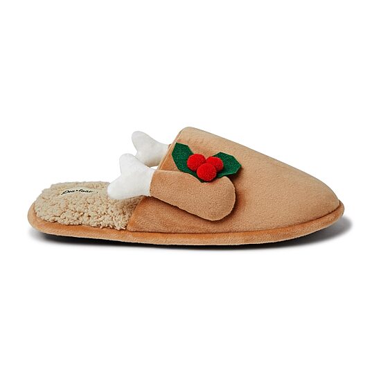 Dearfoams Mens Memory Foam Slip-On Slippers