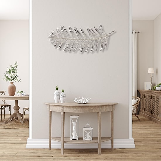 Peacock Feather Decor Animals Metal Wall Art