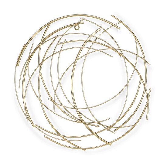 Cheungs Gold Abstract Round Metal Wall Art