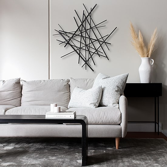 Cheungs Avalon Black Abstract Metal Wall Art