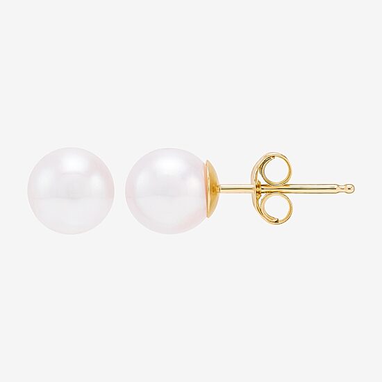 Certified Sofia™ Cultured Freshwater Pearl 5-5.5mm 10K Gold Stud Earrings