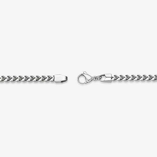 Mens Stainless Steel 4mm Foxtail Chain Necklace