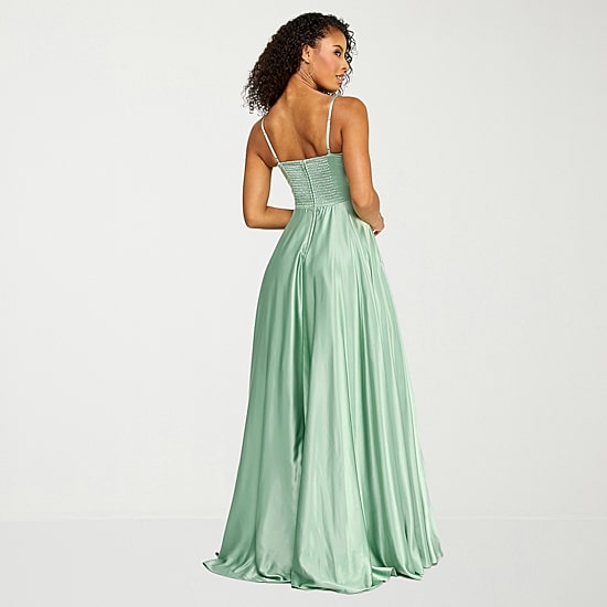 B. Smart Womens Juniors Sweetheart Neck Sleeveless A-Line Dress