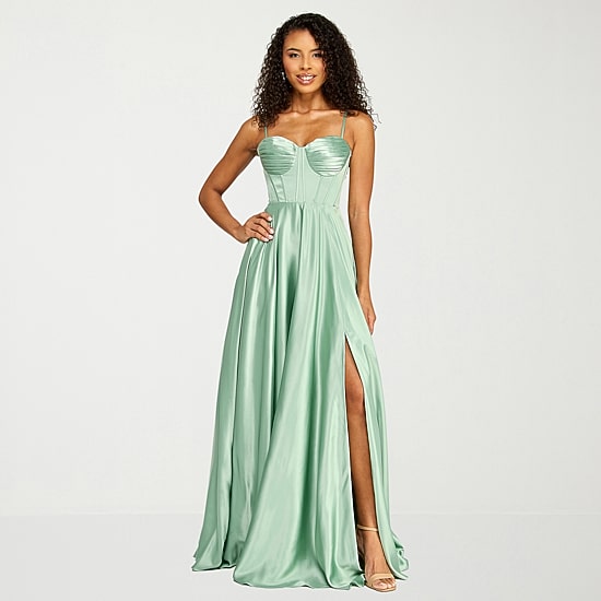B. Smart Womens Juniors Sweetheart Neck Sleeveless A-Line Dress