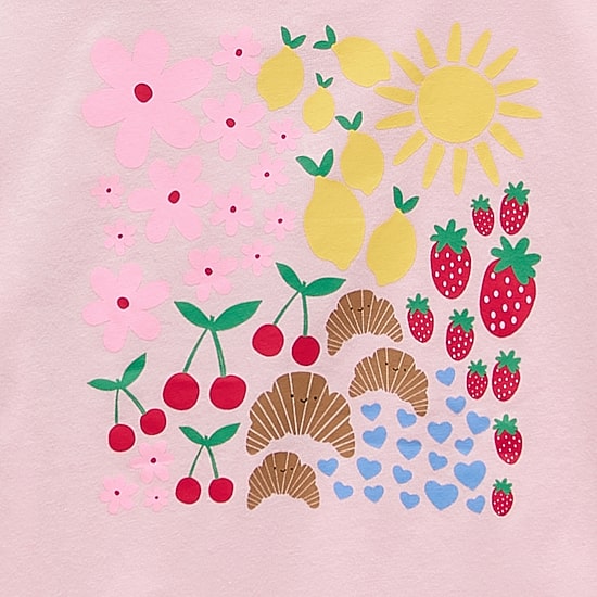 Okie Dokie Toddler & Little Girls Round Neck Short Sleeve Relaxed Fit 2-pc. Graphic T-Shirt