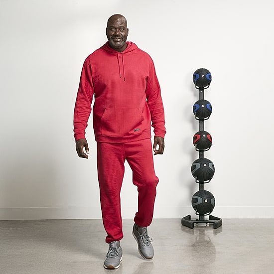 Shaquille O'Neal XLG™ Double Knit Pique Mens Drawstring Waist Cuffed Mid Rise Classic Fit Big and Tall Active Jogger Pant