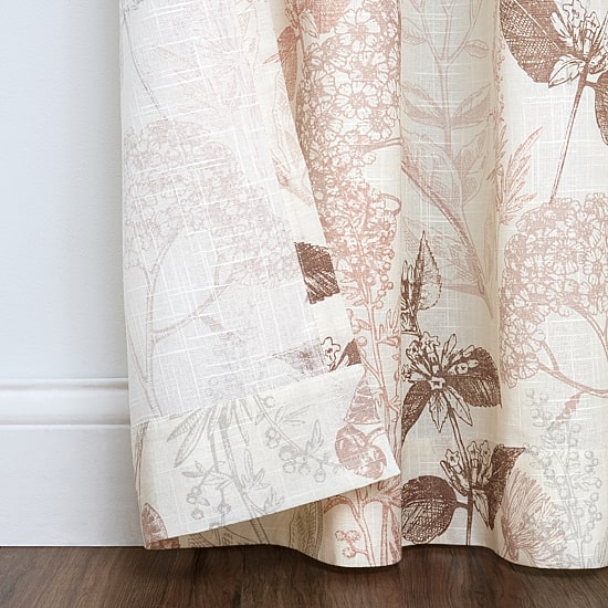 Fieldcrest Arden Garden Grommet Top Sheer Single Curtain Panel
