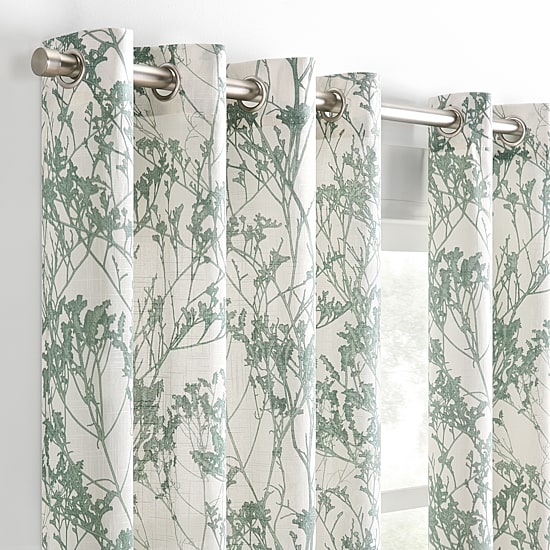 Fieldcrest Arden Botanical Grommet Top Sheer Single Curtain Panel