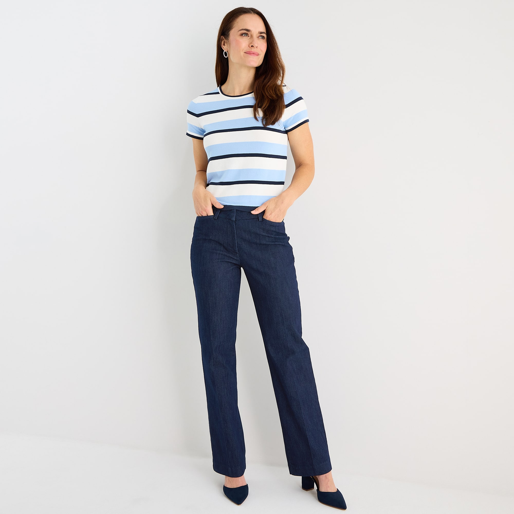 Liz Claiborne Womens Tall Mid Rise Trouser Jean