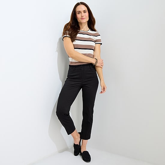 Liz Claiborne Emma Twill Womens Tall Slim Mid Rise Flat Front Pant