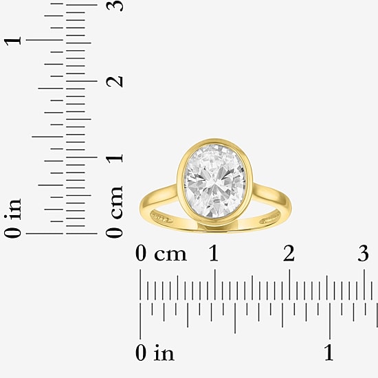 Bridal Addiction E-F / Vs1-Vs2 Womens 3 CT. T.W. Lab Grown White Diamond 14K Gold Oval Solitaire Engagement Ring