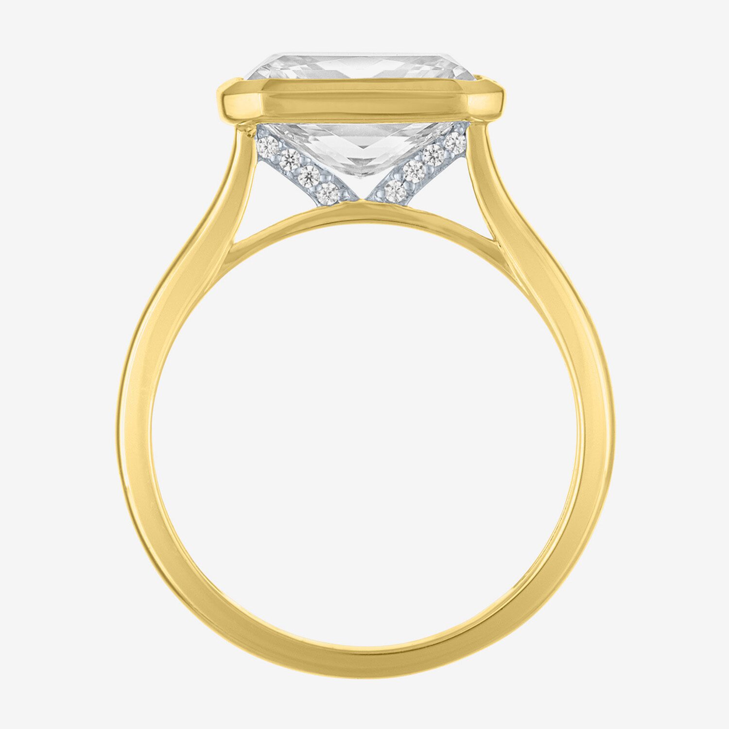 E-F / Vs1-Vs2 Womens 3 CT. T.W. Lab Grown White Diamond 14K Gold Rectangular Solitaire Engagement Ring