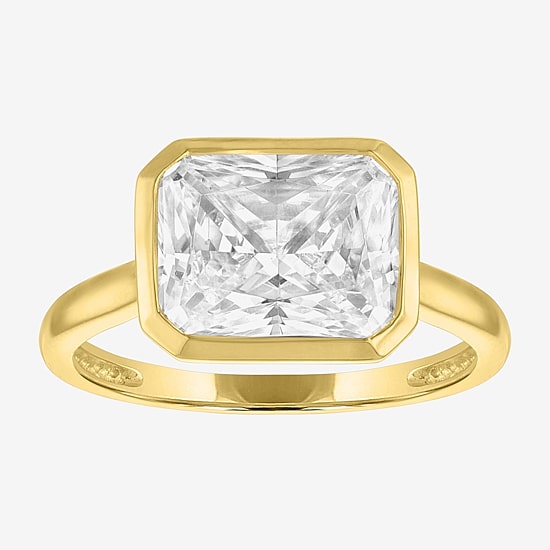 Bridal Addiction E-F / Vs1-Vs2 Womens 3 CT. T.W. Lab Grown White Diamond 14K Gold Rectangular Solitaire Engagement Ring