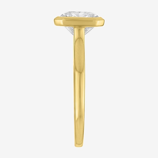 Bridal Addiction E-F / Vs1-Vs2 Womens 3 CT. T.W. Lab Grown White Diamond 14K Gold Rectangular Solitaire Engagement Ring