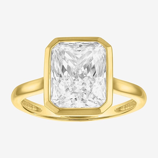 Bridal Addiction E-F / Vs1-Vs2 Womens 3 CT. T.W. Lab Grown White Diamond 14K Gold Rectangular Solitaire Engagement Ring