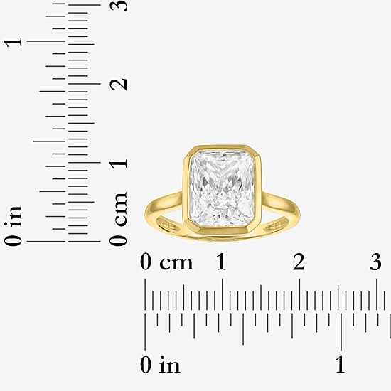 Bridal Addiction E-F / Vs1-Vs2 Womens 3 CT. T.W. Lab Grown White Diamond 14K Gold Rectangular Solitaire Engagement Ring